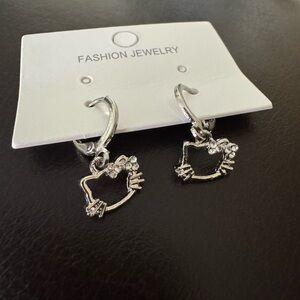Silver Hello Kitty Earrings
